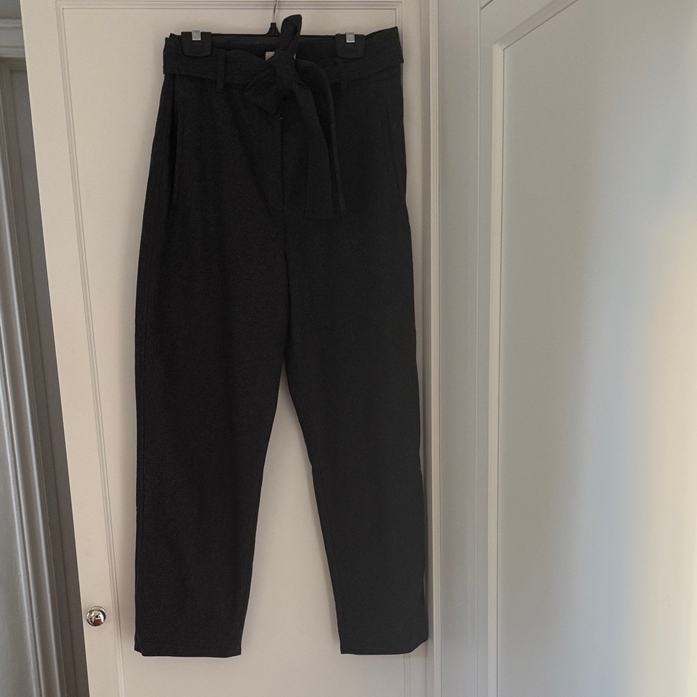 WILFRED Dark Grey Wool/Cashmere Tie-Waist Women’s Pants